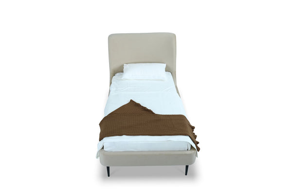 Manhattan Comfort Heather Modern Twin Bed Cream S-BD003-TW-CR