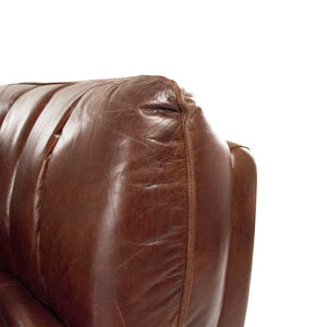 Zentique Brice Top-Grain Leather Sofa with Solid Rubberwood Frame, Cushioned Support, Modern Transitional Appeal S0087-3