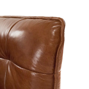 Zentique Liliane Top-Grain Leather Sofa with Rubberwood Frame, Classic Lines, Durable Comfort for Living Rooms S0119A-3