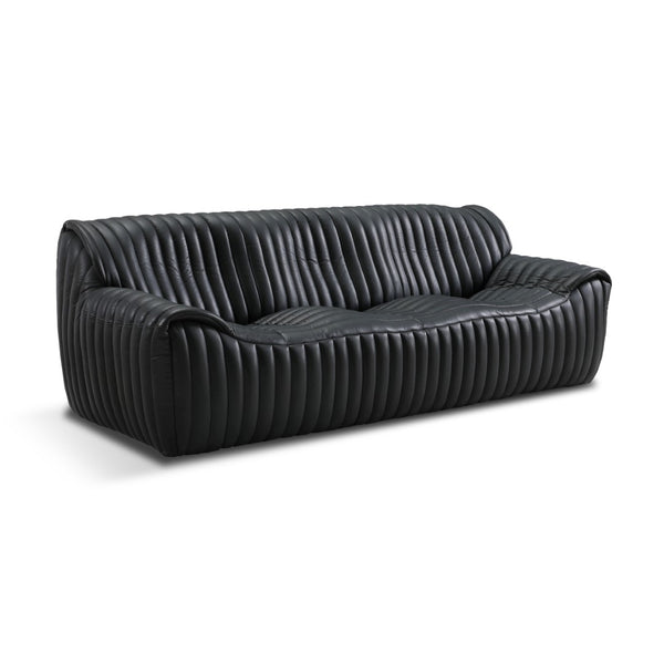 Skipper Sofa Volcanic Black Leather S0267A-3D Zentique