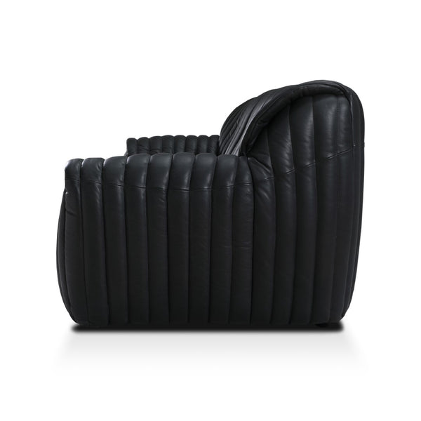 Skipper Sofa Volcanic Black Leather S0267A-3D Zentique