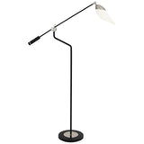 Robert Abbey Ferdinand Floor Lamp Matte Black Painted Finish w/ Polished Nickel Accents Unlisted