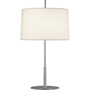 Robert Abbey Echo Table Lamp Stainless Steel Finish Fondine Fabric Shade