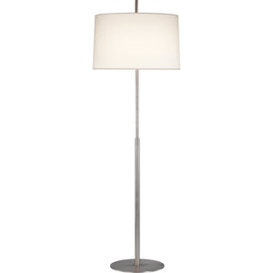 Robert Abbey Echo Floor Lamp Stainless Steel Finish Fondine Fabric Shade