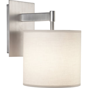 Robert Abbey Echo Wall Sconce Stainless Steel Finish Fondine Fabric Shade