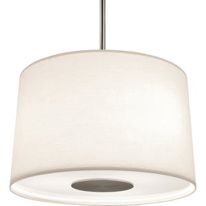 Robert Abbey Echo Pendant Stainless Steel Finish Fondine Fabric Shade