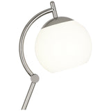 Robert Abbey Nova Table Lamp Polished Nickel Finish White Cased Glass Shade