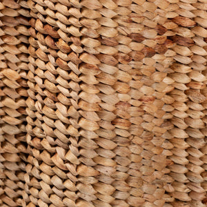 Bali & Pari Della Handwoven Seagrass Hamper Scalloped Wicker Basket for Bedroom