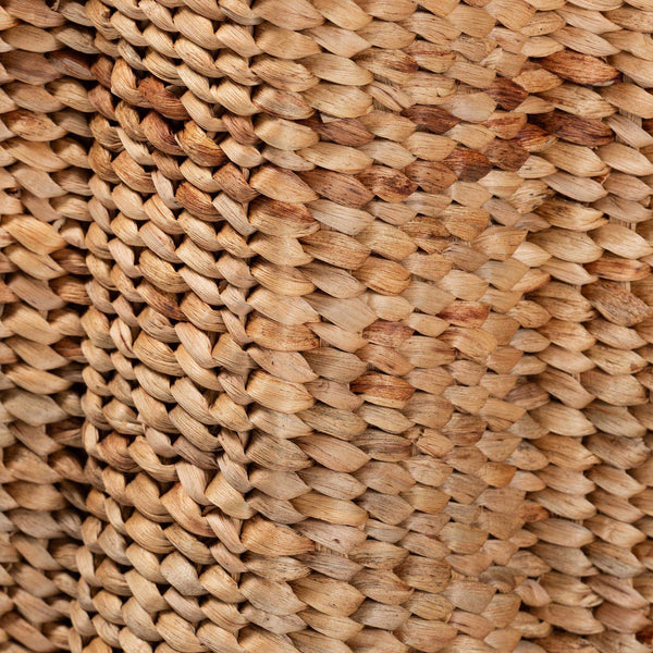 Bali & Pari Della Handwoven Seagrass Hamper Scalloped Wicker Basket for Bedroom