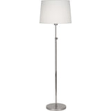 Robert Abbey Koleman Floor Lamp Polished Nickel Oyster Linen Shade