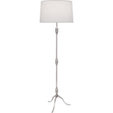 Robert Abbey Grace Floor Lamp POLISHED NICKEL FINISH Oyster Linen Shade