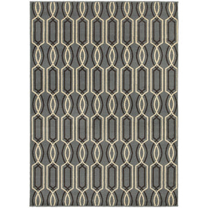 Oriental Weavers Stratton Geometric Polypropylene Indoor Rug Blue Ivory Living Room Large Area S6019A300390ST