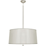 Robert Abbey Penelope Pendant Polished Nickel Silver Mylar Shade With White Ceramik Parchment Lining