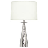 Robert Abbey Dal Accent Lamp Polished Nickel Finish Oyster Linen Shade