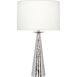 Robert Abbey Dal Table Lamp Polished Nickel Finish Oyster Linen Shade