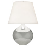 Robert Abbey Dal Accent Lamp Polished Nickel Finish Oyster Linen Shade