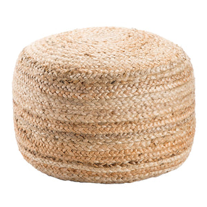 Jaipur Living Jaipur Living Sangam Handcrafted Braided Jute Pouf Organic Footrest for Modern Interiors Beige Cylinder POF100120