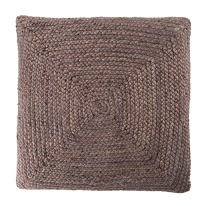 Jaipur Living Jaipur Living Natia Braided Jute Floor Cushion Artisan Woven Bohemian Pouf Seat Brown POF100458