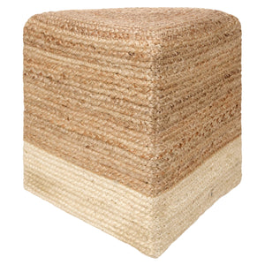 Jaipur Living Jaipur Living Sienna Braided Jute Triangle Pouf Artisan Woven Floor Seat for Boho Spaces 18"X18"X16" ACF100017