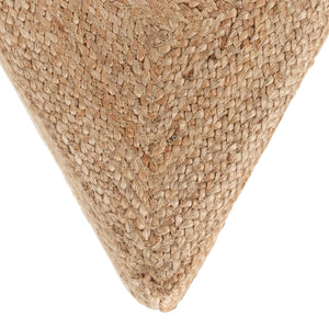 Jaipur Living Jaipur Living Sienna Braided Jute Triangle Pouf Artisan Woven Floor Seat for Boho Spaces 18"X18"X16" ACF100017