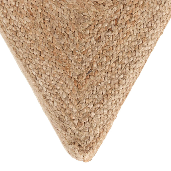 Jaipur Living Jaipur Living Sienna Braided Jute Triangle Pouf Artisan Woven Floor Seat for Boho Spaces 18"X18"X16" ACF100017