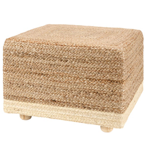 Jaipur Living Jaipur Living Sienna Braided Jute Triangle Pouf Artisan Woven Floor Seat for Boho Spaces 20"X20"X14" ACF100018