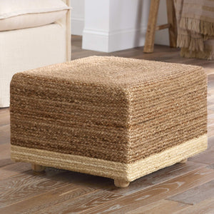 Jaipur Living Jaipur Living Sienna Braided Jute Triangle Pouf Artisan Woven Floor Seat for Boho Spaces 20"X20"X14" ACF100018