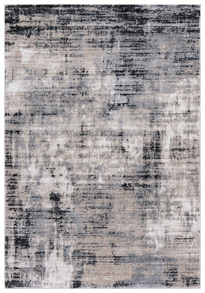 Safavieh Sable Area Rug - Contemporary Elegance For Hallways, Soft Power Loomed Design, Minimalist Style Ivory ,Grey Black 70% Polyester,30% Polypropylene Sab100a-4