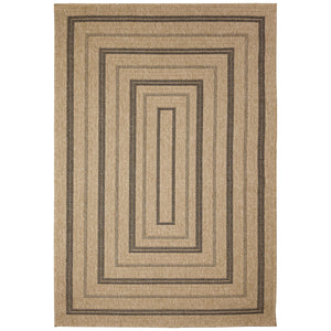 Trans Ocean Liora Manne Sahara Multi Border Indoor/Outdoor Area Rug - Stylish Geometric Design For Any Space Natural Polypropylene,Polyester Sah57718512