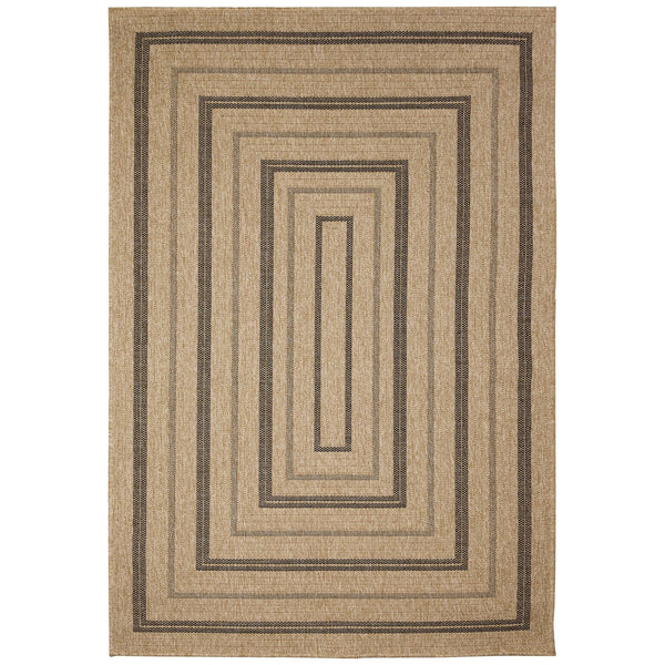 Trans Ocean Liora Manne Sahara Multi Border Indoor/Outdoor Area Rug - Stylish Geometric Design For Any Space Natural Polypropylene,Polyester Sah57718512