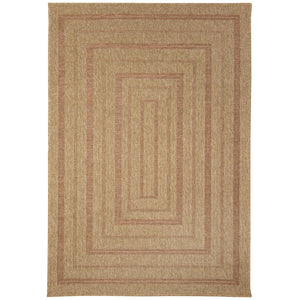 Trans Ocean Liora Manne Sahara Multi Border Indoor/Outdoor Area Rug - Stylish Geometric Design For Any Space Rust Polypropylene,Polyester Sah45718514