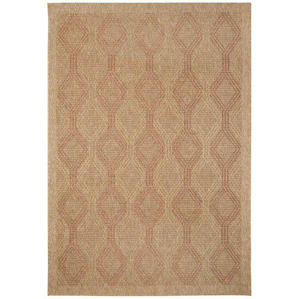 Trans Ocean Liora Manne Sahara Links Indoor/Outdoor Area Rug – Stylish Geometric Design For Versatile Spaces Rust Polypropylene,Polyester Sah45718614