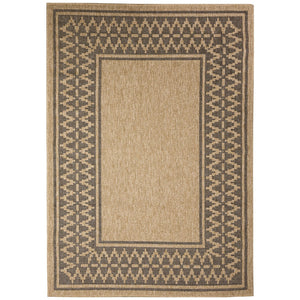 Trans Ocean Liora Manne Sahara Diamond Border Area Rug – Stylish Indoor/Outdoor Accent With Geometric Design Natural Polypropylene,Polyester Sah57719212