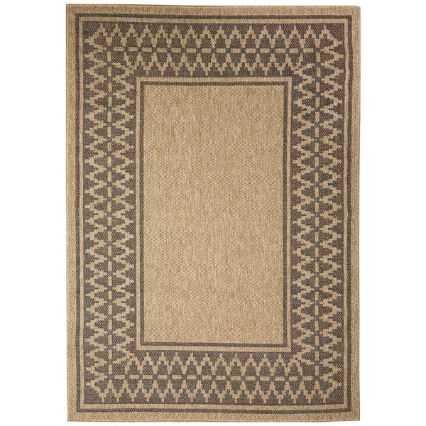 Trans Ocean Liora Manne Sahara Diamond Border Area Rug – Stylish Indoor/Outdoor Accent With Geometric Design Natural Polypropylene,Polyester Sah57719212