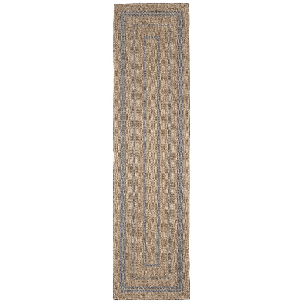 Trans Ocean Liora Manne Sahara Multi Border Indoor/Outdoor Area Rug - Stylish Geometric Design For Any Space Navy Polypropylene,Polyester Sahr8718533