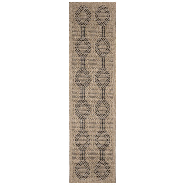 Trans Ocean Liora Manne Sahara Links Indoor/Outdoor Area Rug – Stylish Geometric Design For Versatile Spaces Natural Polypropylene,Polyester Sahr8718612