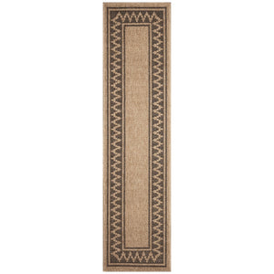 Trans Ocean Liora Manne Sahara Diamond Border Area Rug – Stylish Indoor/Outdoor Accent With Geometric Design Natural Polypropylene,Polyester Sahr8719212