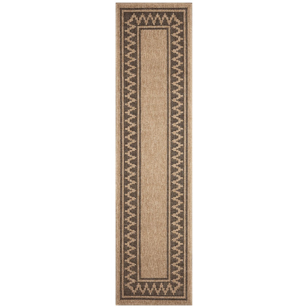 Trans Ocean Liora Manne Sahara Diamond Border Area Rug – Stylish Indoor/Outdoor Accent With Geometric Design Natural Polypropylene,Polyester Sahr8719212