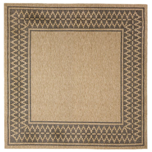 Trans Ocean Liora Manne Sahara Diamond Border Area Rug – Stylish Indoor/Outdoor Accent With Geometric Design Natural Polypropylene,Polyester Sahs8719212