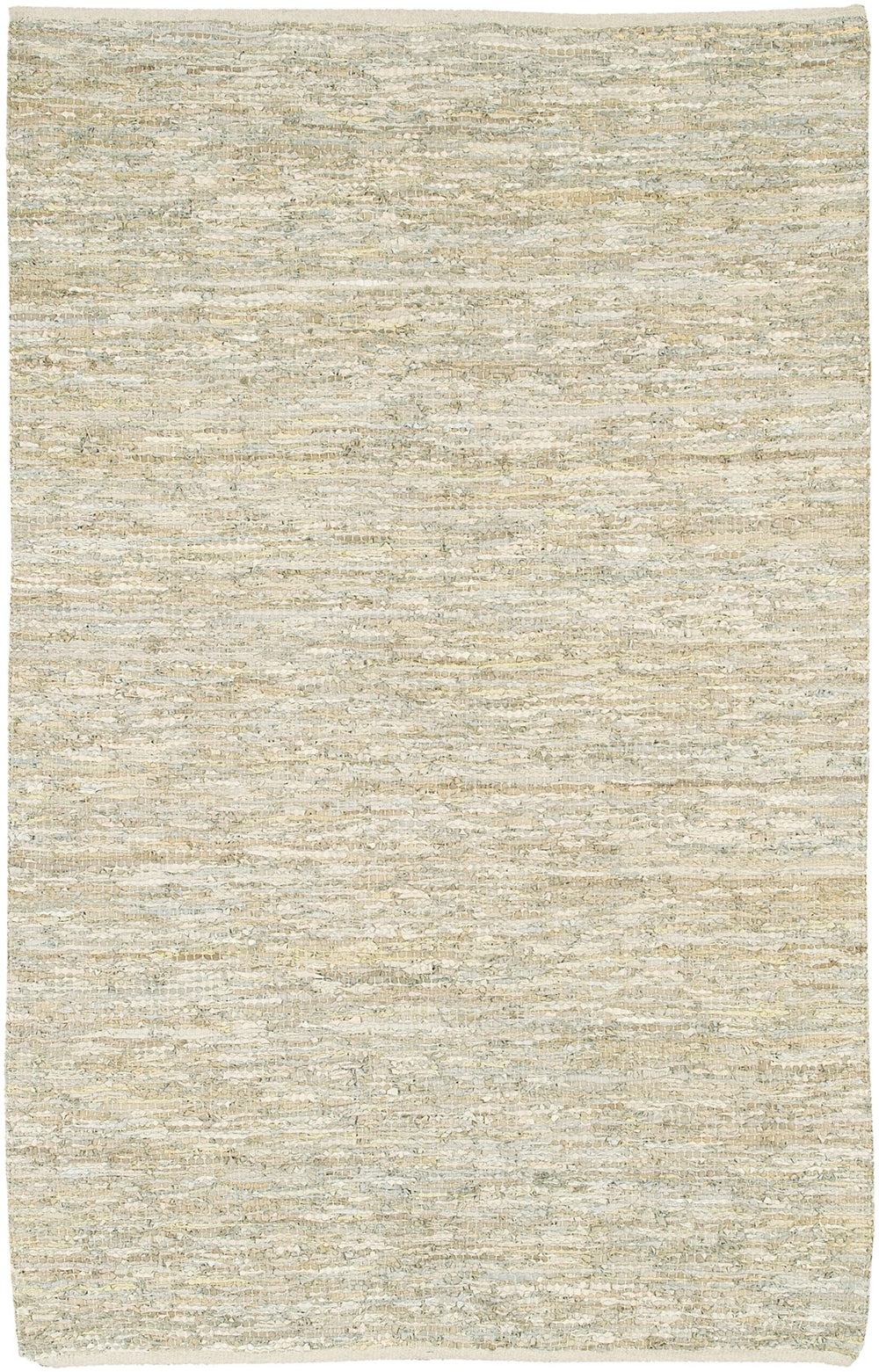 Chandra Rugs Hand-woven Reversible Leather Rug - Artisanal Elegance With 2 Stunning Designs For Every Space Ivory Leather,Cotton Sak3703-3656