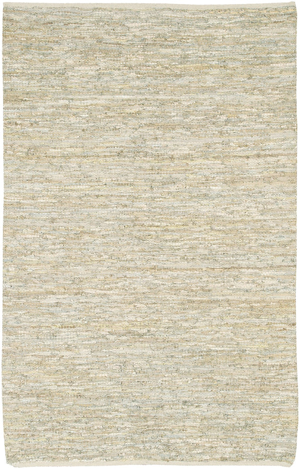 Chandra Rugs Hand-woven Reversible Leather Rug - Artisanal Elegance With 2 Stunning Designs For Every Space Ivory Leather,Cotton Sak3703-3656