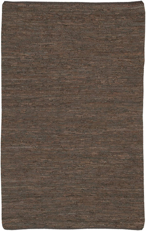 Chandra Rugs Hand-woven Reversible Leather Rug - Transform Your Home With Luxurious Style And Artisanal Elegance Brown Leather,Cotton Sak3704-576