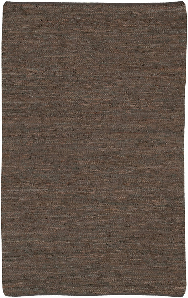 Chandra Rugs Hand-woven Reversible Leather Rug - Transform Your Home With Luxurious Style And Artisanal Elegance Brown Leather,Cotton Sak3704-576