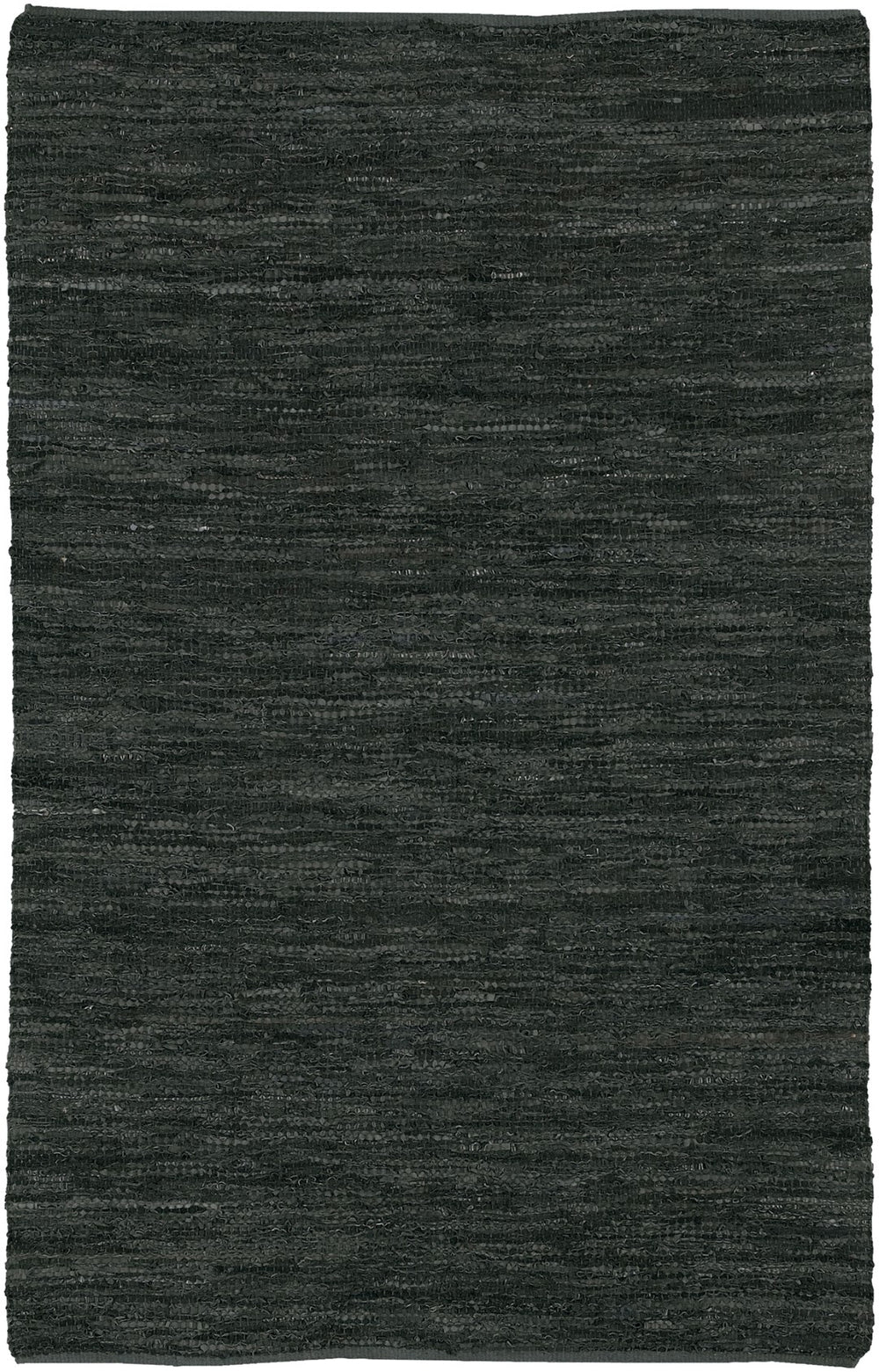 Chandra Rugs Hand-woven Reversible Leather Rug - Luxurious, Durable Design For A Stylish And Cozy Living Space Black Leather,Cotton Sak3707-23