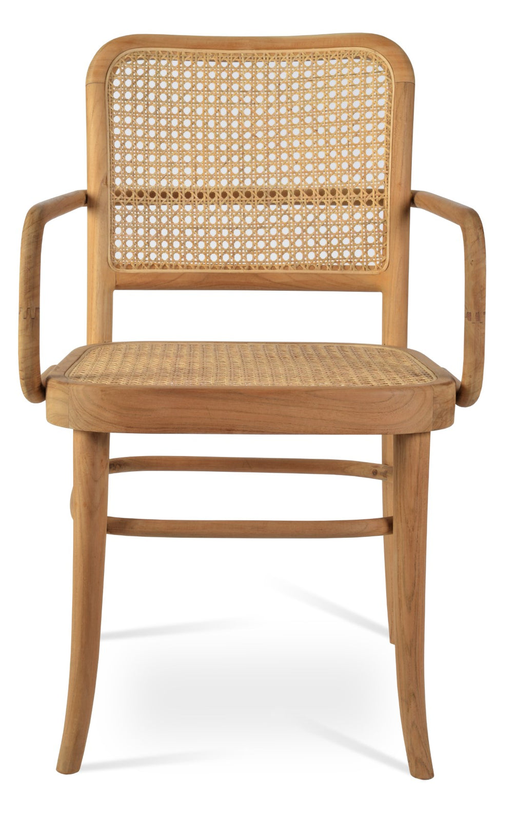 Soho Concept Salvatore Armchair - Thonet-inspired Design With Grade A Teak Wood & Natural Cane Seat, 350 Lbs Capacity Natural  Soho-concept-dining-chair-14159