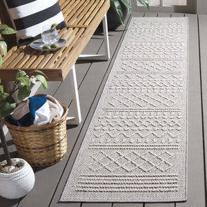 Safavieh Santorini Area Rug - Elegant Grey And Ivory Design, Durable Power Loomed Indoor/Outdoor Versatility Grey ,Ivory 92% Polypropylene,8% Polyester San102f-8