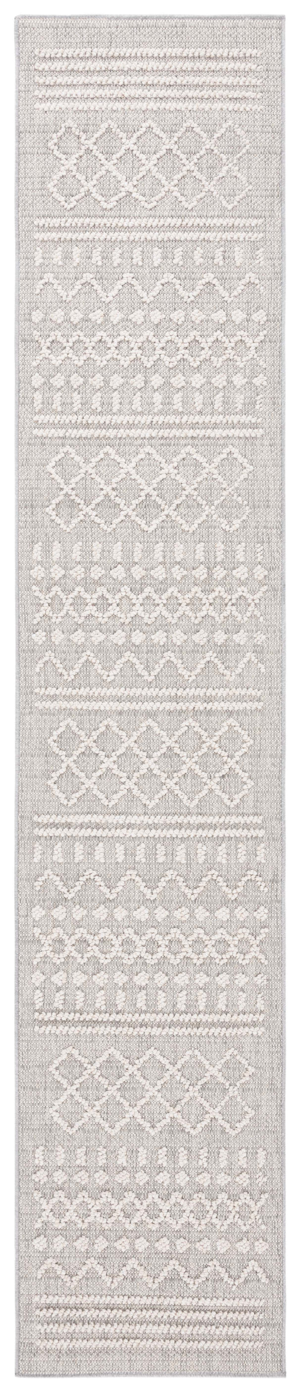 Safavieh Santorini Area Rug - Elegant Grey And Ivory Design, Durable Power Loomed Indoor/Outdoor Versatility Grey ,Ivory 92% Polypropylene,8% Polyester San102f-8