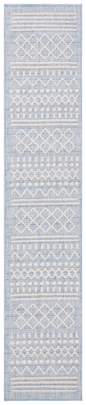 Safavieh Santorini Area Rug - Elegant Grey And Ivory Design, Durable Power Loomed Indoor/Outdoor Versatility Blue ,Ivory 92% Polypropylene,8% Polyester San102m-8