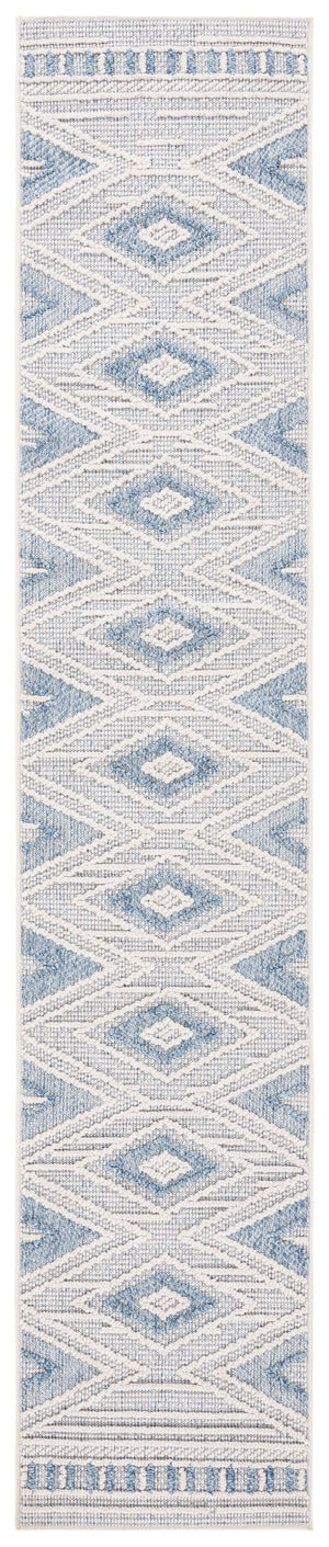 Safavieh Santorini Luxurious Power Loomed Area Rug - Enhance Your Space With Exquisite Comfort And Style Blue ,Ivory 92% Polypropylene,8% Polyester San104m-210