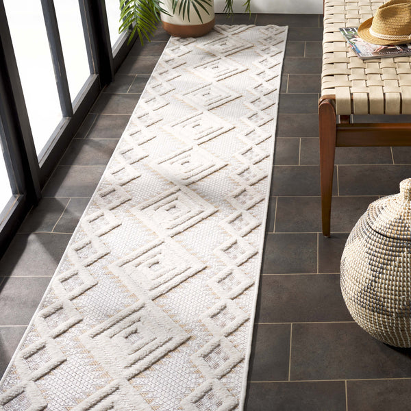 Safavieh Santorini Area Rug - Durable, Elegant Design In Soft Hues For Indoor/Outdoor Spaces, 8'x10' Size Ivory ,Beige 88% Polypropylene,12% Polyester San106a-4